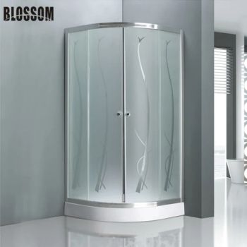 Aluminum Frame Acid Frosted Glass Simple Shower Room Shower Cubicle - Hangzhou Blossom Import&Export Co., Ltd. - China
