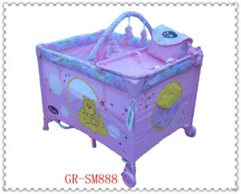 Vibration Durable Baby Playpen With Canopy Material Metal HS Code 9403020000 Payment Terms: L/C, T/T Type Baby Inflatable - Jiangsu Kco Baby Products Co., Ltd. - China