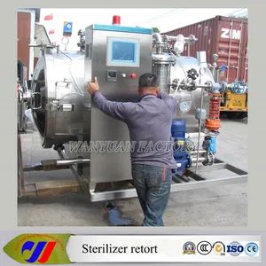 PLC Control Water Spray Retort Sterilizer for Glass Bottle - Wenzhou Longwan Wanyuan Food Machinery Factory - China