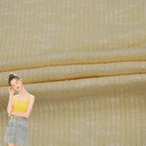 China Textile Supplier Wholesale Tr Stretch Rib Interlock Knit Fabric Breathable Shirt Fabric Polyester Rayon Warp Knitting Rib Striped Fabric for T-Shirt Dress - Hangzhou K&M Textile Co., Ltd. - China