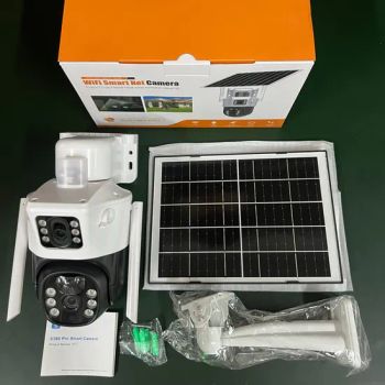 Wholesale Wireless WiFi 2 Lens Outdoor Waterproof Network PTZ Home 4G SIM Card Solar CCTV Surveillance Security Camera - Guangdong Youyuan Trading Co., Ltd. - China