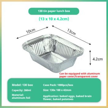 130ml BUTF Disposable Lunch Box 100% Inspect 15D MOQ1000 MOQ 1000 Hsc 76071900 Origin Henan Trademark BUTF OEM Service Yes - Chongqing Naibowan International Import and Export Trading Co., Ltd. - China