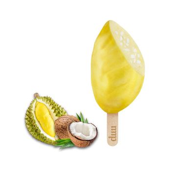 Premium Original Durian Frozen Fruit Stick Flavour Durian Young Coconut & Pandan Scent OEM Manufacturer From Thailand from NFF CO.,LTD. Premium Original Durian Frozen Fruit Stick Flavour Durian Young Coconut & Pandan Scent OEM Manufacturer From Thailand - NFF CO.,LTD. - Thailand