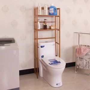 Wooden Bamboo Free Standing Bathroom Shelves Above Toilet - Yi Bamboo Limited - China