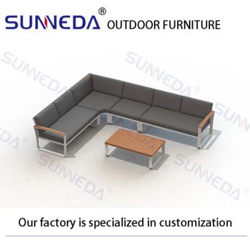 Modern Aluminum Furniture Outdoor Chair Garden Sets Teak Kd Sofa Sets - Foshan Sunneda Furniture Co., Ltd. - China