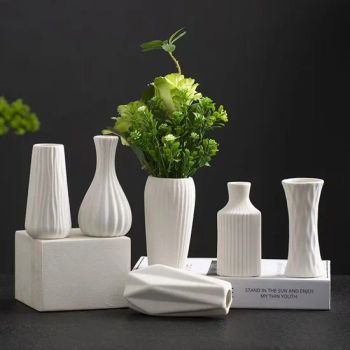 Wholesale Modern Nordic Round Ceramic Vase 240-400ml Wall-Mounted Balcony Garden 3000PCS MOQ3K Customized WJCH - Liling Chengyue Co., Ltd. - China