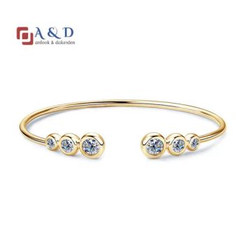 Stainless Steel Women Bangles Gold Plated and Zircon - Guangzhou Anfook & Dakerden Jewelry Co., Ltd - China