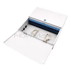 Cold Rolled Steel Material Fiber Optic Wall Mount Box with SC Duplex 48 Port Adapter and Splice Tray and Winding Reel - Shenzhen FiberMania Technology Co., Ltd. - China