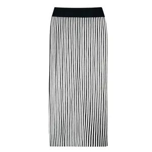 Custom Elegant Half Knit Dresses Designer Clothes Women Stylish Fancy Striped High Waist Pencil Skirt - Zhongshan K & P Knitting Co., Ltd. - China