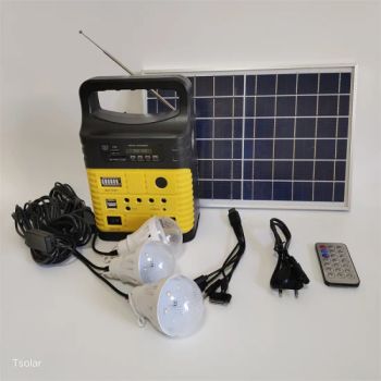 Factory Directly Selling Mini Solar System Home Lighting Kit with Radio 7.5ah Solar Light Kit System with FM, MP3 and Radio Funtion Solar Energy System for Home - Global Tsolar Lights Electrical Co., Ltd. - China