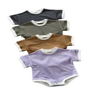 1PCS Custom Logo Summer Newborn Infant Toddler Boys Girls Clothing Short Sleeve Baby Bodysuit - Yiwu YoYo Betty Apparel Co., Ltd. - China