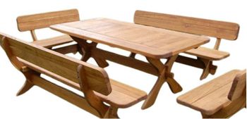 Home, Furniture & Living Material Solid Wood (teak/mahogany – Optional) Seating Configuration Four Benches With - PT Bumi Mangku Jaya - Indonesia