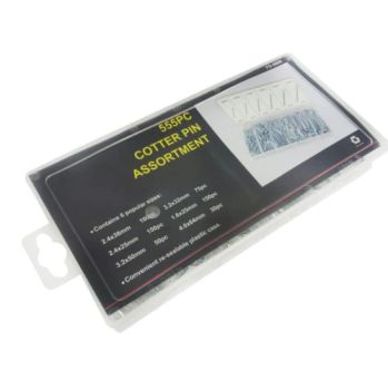 555 PCS Cotter Pins Assortment Kit Key Fastener Fitting Clips 4 Sizes Zinc Plated Stainless Steel Split Cotter Pin Hair Pins for Lock Systems - Ningbo Zhonglian Fastener Manufacture Co., Ltd. - China
