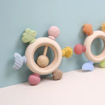 Wholesale BPA Free Chewable Teething Toy Baby Teethers Silicone Teether Custom Logo Baby Teether Toy - Dongguan Wanghong Silicone Rubber Products Co., Ltd - China