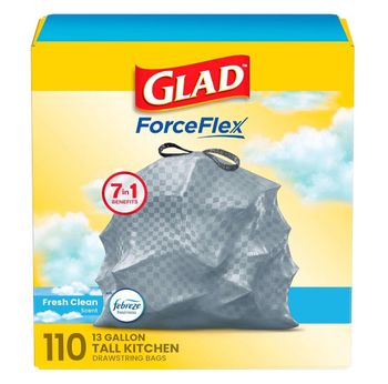 Glad 13 Gallon Tall Kitchen Trash Bags Tear-Resistant Drawstring Bin Liners - N.G westen holding B.V - Netherlands