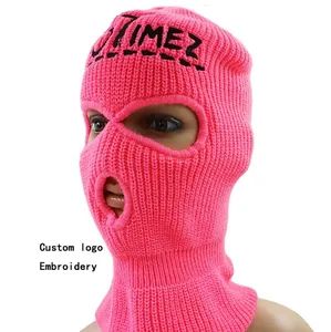 Wholesale Ski Mask Fashion Acrylic Pure Color 3 Hole Ski Mask Winter Warm Face Mask Knitted Balaclava - Fuzhou Ruffonda E-commerce Co., Ltd. - China