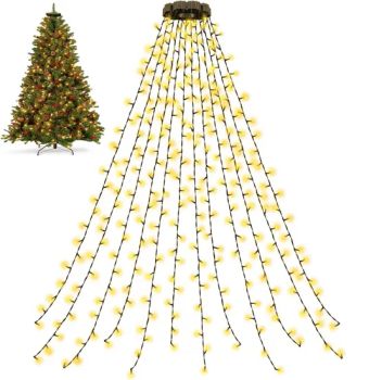 2m 280-Light Christmas Tree Decor Waterfall LED Light Strings, EU Plug - Warm White Light - Colpoint Technology Limited - China