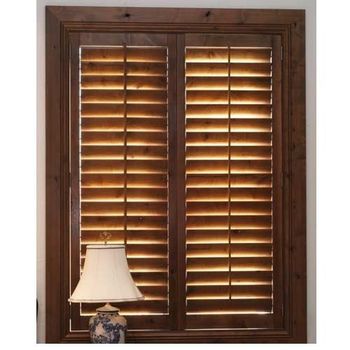 Interior Window Shutters, Thickness: 35 Mm Color Brown Thickness 35 mm Position Interior Shape Rectangular Feature Termite - Awadh Woodtech - India