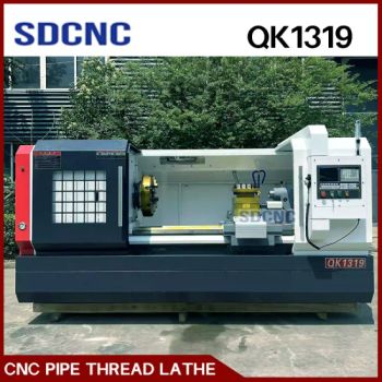 Precision Qk1319 CNC Pipe Threading Machine with Automatic Chuck and Coolant System - Shandong Shanshu Cnc Machine Tool Co., Ltd. - China
