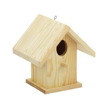Customized Hanging Outdoor Garden Decor Natural Wood Bird Houses Forest Wooden Bird House for Outside - Caoxian Zhongyi Wooden Co.,Ltd - China