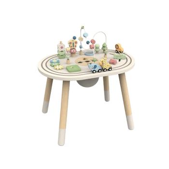 Wooden Activity Table Circles Bead Wire Maze Sequencing Toy Animal Geometric Matching Games for Kids - Ningbo Tooky Toy Co., Ltd. - China