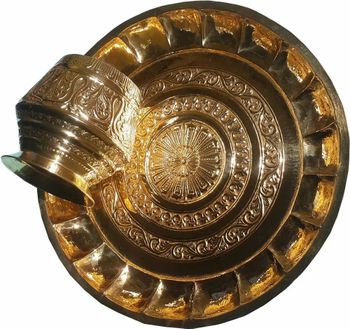 Polished Hand-Crafted Brass Platter And Pot, For Home Color brass Material brass Finish Polished Usage/Application Home Country of Origin Made in - Pembarthy Metal Handicrafts - India