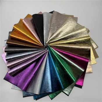 0.8mm Iridescent Gradient Shine Metallic Crackle-Textured Synthetic Leather Ombre Satin Fabric Leather Bags - Dongguan Sheng En Mao Leather Co., Ltd. - China