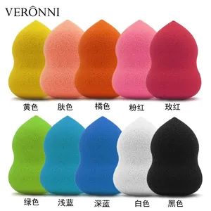 VERONNI 40 60mm 10 Colors Gourd Shaped Foundation Facial Makeup Cosmetic Puff Latex Powder Puff - Guangzhou Hyq Cosmetics Co., Ltd - China