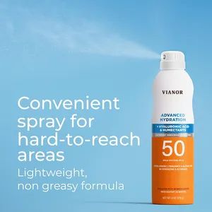 Customized Brightening Sun Block Protection UV Spray 150ml SPF50 Sunscreen Spray - Shandong Vianor Pharma Co., Ltd. - China