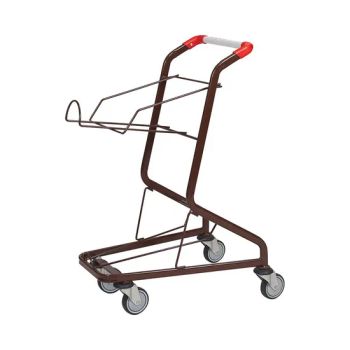 80L Safety Double Baskets Two Layer Metal Steel Shopping Trolley - Changshu Jinsheng Metal Products Factory - China