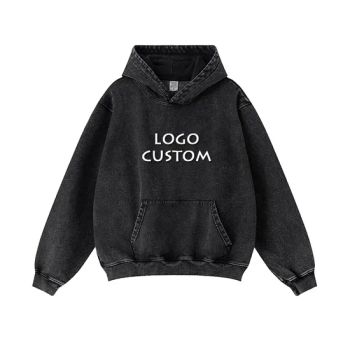 Autumn Winter Thick Oversized Pullover Mens Hoodies Casual Solid Color Loose Washed Men's Hoodies - Dongguan Flya Sports Goods Co., Ltd. - China