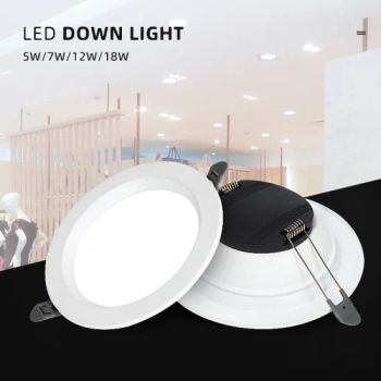 Manufacturer Low Price Commercial Down Light CCT Ceiling Indoor 5W 7W 12W 18W Recessed LED Downlights - Zhongshan Kava Lighting Co., Ltd. - China