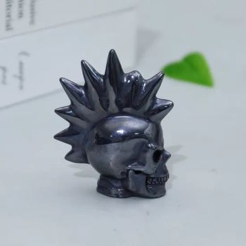 Natural Crystal Black Obsidian Skulls Carving Spirit Healing Stone Punk Skull Crafts Gifts for Halloween Decorations - Fujian Yuchenglin Jewelry Co., Ltd. - China