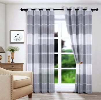 100% Polyester Yarn-Dyed Linen Look Curtain - Shaoxing Honsam Textile Co., Ltd. - China