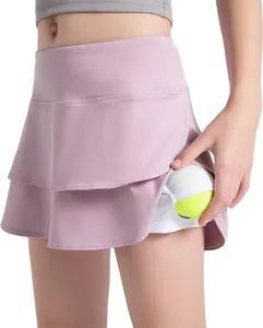 Girls' Tennis Skirt Upf50+ Sports Golf Skort Kids Athletic Running Casual School Workout W Zip Pockets and Shorts - Xiamen Arcadia-Sport Trading Co., Ltd. - China