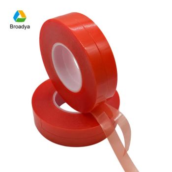 Strong Adhesive Red Film Liner Double Sided Pet Tape Polyester Double Sided Tape - Guangzhou Broadya New Materials Manufacturing Co., Ltd - China