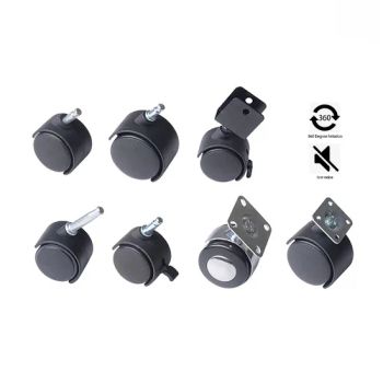 Furniture Office Chair Replacement Casters Twin Swivel Wheels Castors with Brakes - QINGDAO GOFAI RUBBER & PLASTIC PRODUCTS CO., LIMITED - China
