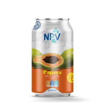 Supplier Wholesale Tropical Fruit Juice OEM Products Hot Product 330ml Alu Can PAPAYA JUICE DRINK - NGUYEN PHAM VIET BEVERAGE COMPANY LIMITED - Vietnam