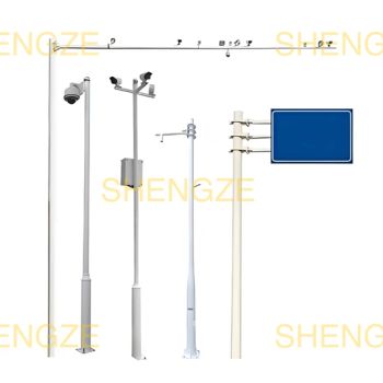 Manufacturer Free Design 4m 6m 8m 10m 12m Galvanized Steel Traffic Signal Traffic Sign Monitor Outdoor Lamp Pole Post LED Solar Street Light Pole Lighting Pole - Yangzhou Shengze Lighting Technology Co., Ltd - China