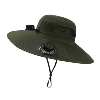 Adjustable Double USB Solar Charging Fans Lithium Battery Summer Outdoor UV Protection Comfortable Wide Brim Sun Hat Fisherman Cap - Lanxi Kingway International Trade Co., Ltd. - China