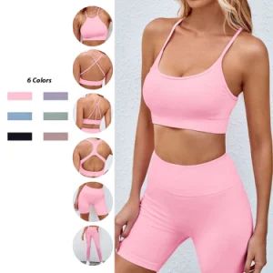 Wholesale 5PCS Fancy Activewear Sets Seamless Workout Clothes for Women, Sexy Gym Top with Scrunch Yoga Shorts + Running Leggings Ropa De Sports Suits - DONGGUAN TIANCHEN GARMENT TECHNOLOGY CO., LTD. - China