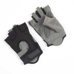 Black Woman Workout Yoga Pilates Hand Weight Lifting Glove Size Free OEM Approved Model NO. ZQ-4 Material Cotton Origin - Shanghai Zhengqian New Materials Co., Ltd. - China