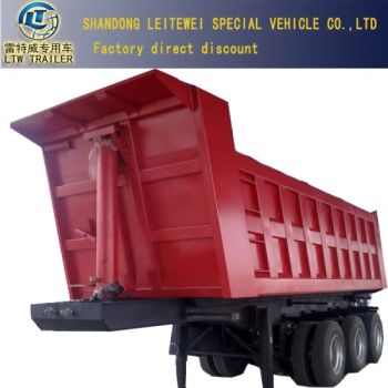 3 Axle 60ton 30cubic Meter ATV Log Trailer U Shape Tipper Rear Dump Semi Trailers for Sale - Shandong Leitewei Special Vehicle Co., Ltd. - China