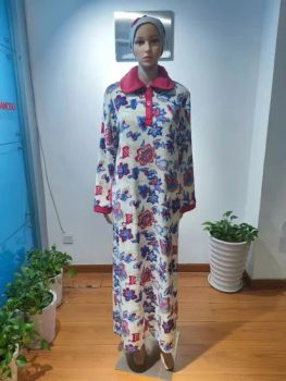 Warm Women Long Nightgowns Plus Size and Printed Floral Sleepwear - NINGBO PETER PAN APPAREL CO., LTD. - China