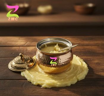 300 gram Brass Ghee Container Cum Sugar Pot Capacity 300 gram Pack Type Box Packing Printing Type Hammered Surface Finish - Zee Metal Collection - India