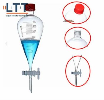 Laboratory Glassware Pear Spherical Shape Borosilicate Glass Separatory Funnel Industrial - Zhejiang Liquan Biotechnology Co., Ltd. - China