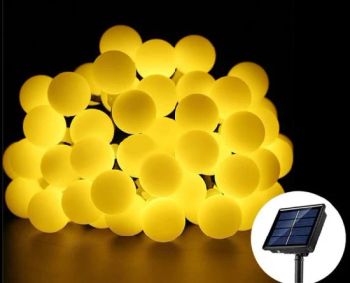 Small White Ball Solar Lamp 10m Power LED String Fairy Lights Solar Garlands Garden Christmas Party Decor for Outdoor LED - Yueqing Fiy Electric Co., Ltd. - China