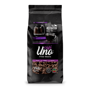 Uno Cafe Exotic Blend 100% Arabica - Beans 250g Anorka Food Industries From UAE For Wholesale – product photo, Cafe products found from trusted suppliers, wholesalers, manufacturers & exporters Listing