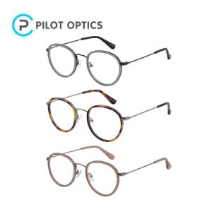 Handmade Classic Design Round Acetate Metal Optical Frames - Pilot Optics International Corp.Ltd.Wenzhou - China
