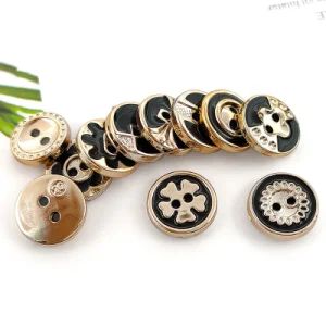 Gold and Black Enamel Buttons for Sewing Garment Accessories Clothing - Ningbo General Union Co., Ltd. - China